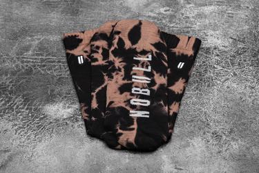 Nobull Crew Tie-Dye Women's Socks Black | Australia (NB4361)